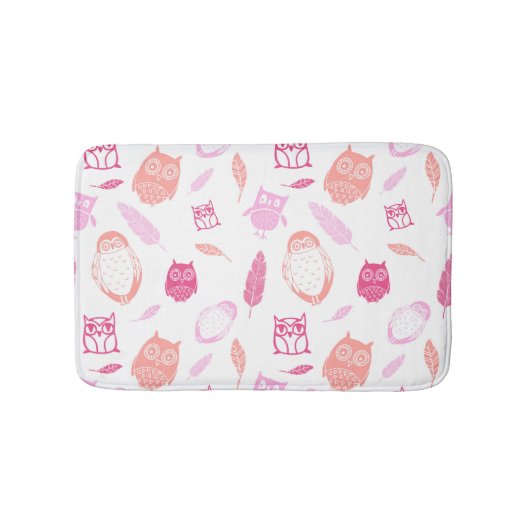 Eigenaar van Feathers Pink Coral Bathmat Badmat (Voorkant)