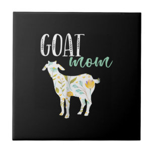 Eigenaar van geit-mam Floral Pet Goat Tegeltje
