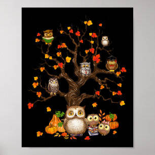 Eigenaars bladeren Herfst herfst Pumpkin Halloween Poster
