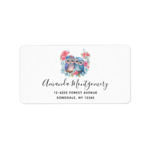 Eigenaars in de Zitting van de Liefde op een Tak v Etiket