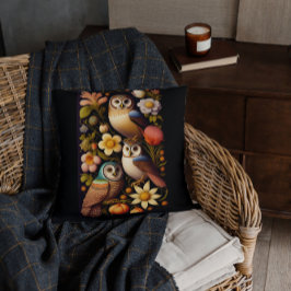 Eigenaren en bloemen | Modern Haeckel Kussen