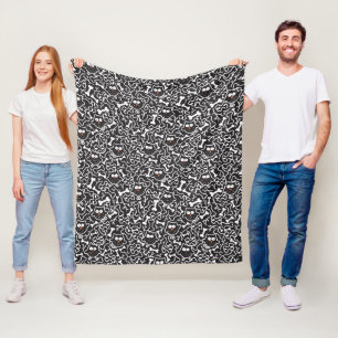 Eigenaren en botten fleece deken