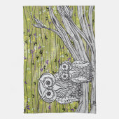 Eigenaren en Butterflies 2 Keukenhanddoek (Verticaal)