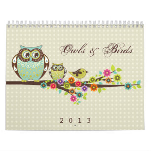Eigenaren en vogelkalender kalender