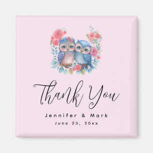 Eigenaren in de liefde Zitten op een boomafdeling  Magneet