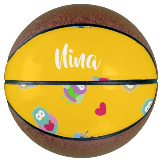 Eigenaren met hart op sinaasappel basketbal (Voorkant)