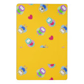 Eigenaren met hart op sinaasappel mini klembord (Achterkant)