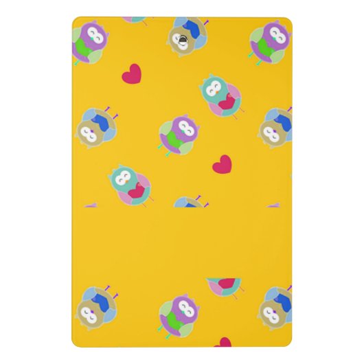 Eigenaren met hart op sinaasappel mini klembord (Achterkant)