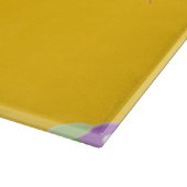 Eigenaren met hart op sinaasappel snijplank (Hoek)