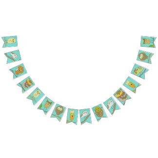 Eigenaren van de woudpartijbanner vlaggetjes