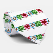 Eigenaren van Peace Love Stropdas (Opgerold)