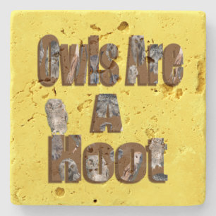 Eigenaren zijn een hoofdje. stenen onderzetter