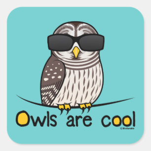 Eigenaren zijn koel vierkante sticker