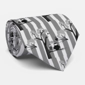 Eigenaren zwart en wit stropdas (Opgerold)