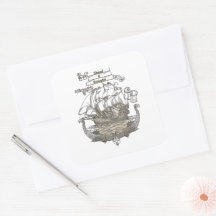 Eigendom Bookplate Ex Libris Clipper Ship