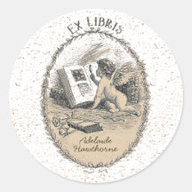 Eigendom Bookplate Ex Libris Victoriaans Angel