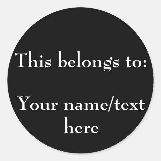  eigendom Sticker (Voorkant)