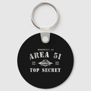 Eigendom van Area 51 Top Secret Ufo Alien Sleutelhanger