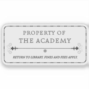 Eigendom van de Academy Sticker