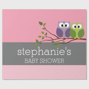 Eigendom van de stoot op Branch Baby Girl Shower P Cadeaupapier
