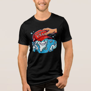 Eigendom van de VS - Satirische politieke Cartoon Tri-Blend Shirt