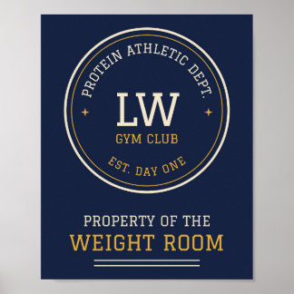 Eigendom van de Weight Room Varsity Gym Poster