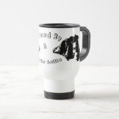 Eigendom van een Border Collie Funny Dog Reisbeker (Voorkant rechts)