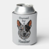 Eigendom van een Heeler (Blauw) Blikjeskoeler (Blikje Voorkant)