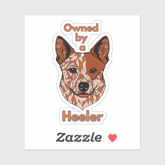 Eigendom van een Heeler (Rood) Sticker (Vel)