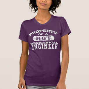 Eigendom van een Hot Mechanical Engineer T-shirt