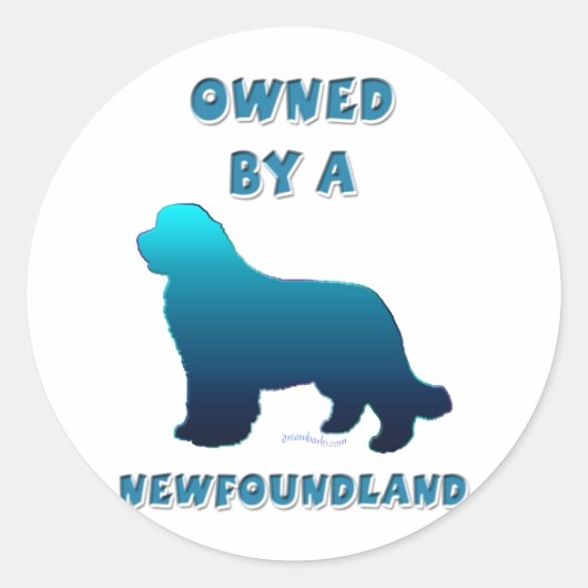 Eigendom van een Newfoundland Ronde Sticker (Voorkant)