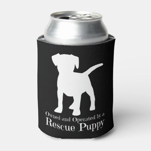 Eigendom van en gebruikt door een reddingspydog blikjeskoeler (Blikje Voorkant)