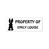 Eigendom van gepersonaliseerde Bunny Silhouette Ki Rubberstempel (Afrduk)