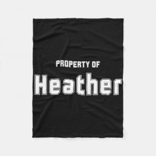 Eigendom van Heather Grappige Bachelor Cadeaus Voo Fleece Deken
