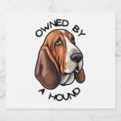 Eigendom van iemand Basset Hound Sparkling Wijnetiket (Enkel label)