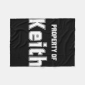 Eigendom van Keith Grappige Bachelorette Cadeaus V Fleece Deken (Voorkant (Horizontaal))