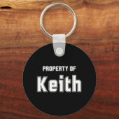 Eigendom van Keith Grappige Bachelorette Cadeaus V Sleutelhanger (Voorkant)