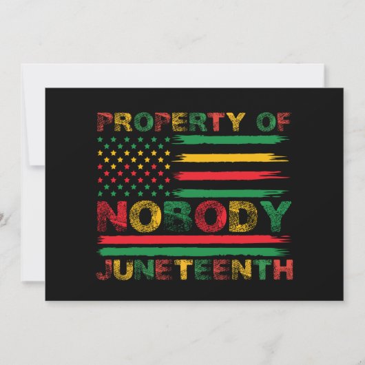 Eigendom van niemand Juneteenth Amerikaanse vlag Kaart (Voorkant)