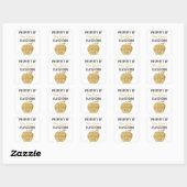 Eigendom van Teacher Classroom Gold Apple Vierkante Sticker (Vel)