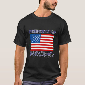 Eigendom van We the People met een Amerikaanse vla T-shirt