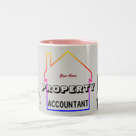 "Eigendomsaccountant" Tweekleurige Koffiemok