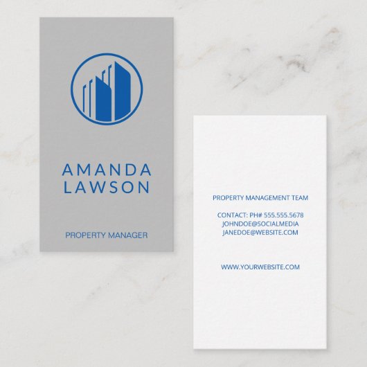 Eigendomsbeheer | Pictogram voor de bouw van onroe Afsprakenkaartje (Voorkant / Achterkant)