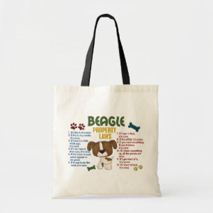 Eigendomswetten beagle 4 tote bag