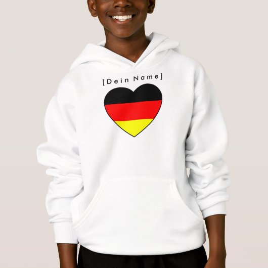 Eigener Name Fussball Deutschland Pullover Herz (Voorkant)