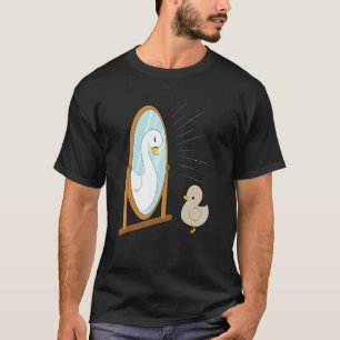 eigenliefde schattige eend zwemt mooi t-shirt