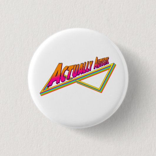 Eigenlijk Autistic 80s vibe Ronde Button 3,2 Cm (Voorkant)