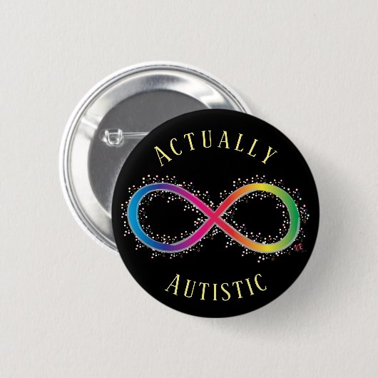 Eigenlijk Autistic Pride Button (Voorkant /achterkant)