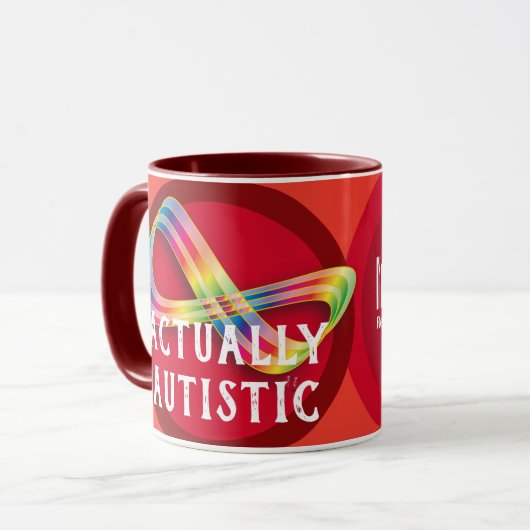 Eigenlijk Autistieke Mok van de Rainbow Infinity C (Voorkant links)