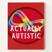 Eigenlijk autistisch Autistic Pride Sketch Book Notitieboek (Achterkant)