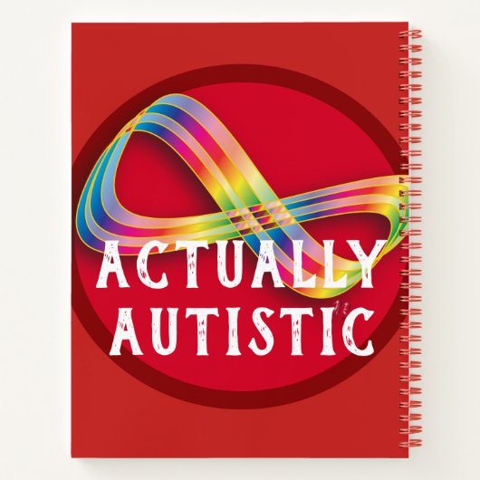 Eigenlijk autistisch Autistic Pride Sketch Book Notitieboek (Achterkant)